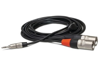 Pro Stereo Breakout, REAN 3.5 mm TRS to Dual XLR3M, 3 ft.