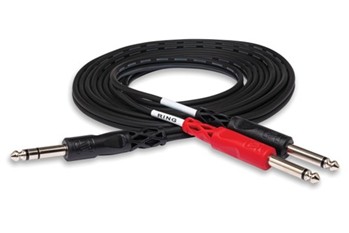 Insert Cable, 1/4 in. TRS to Dual 1/4 in. TS, 3 m