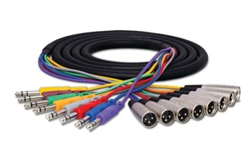 Balanced Snake, 1/4 in. TRS to XLR3M, 2 m