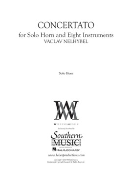 Concertato for Horn and Eight Instruments - Solo Horn Part