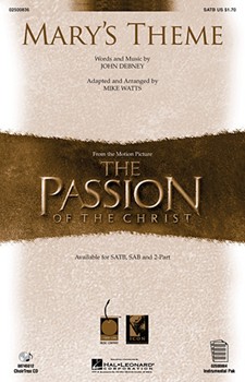Mary's Theme From Passion Of The Christ by Debney John - Watts Mike - for SATB