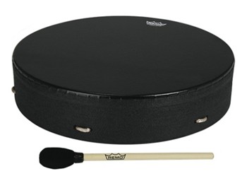 Bahia Buffalo Drum - 16 inch. x 3.5 inch. Pre-Tuned Bahia Bass Drumhead with Black Earth Shell by for