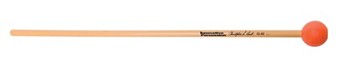 Medium Dark Xylophone Mallets - 1 Inch Synthetic Top-weighted - Orange - Rattan - Christopher Lamb Orchestral Series by for
