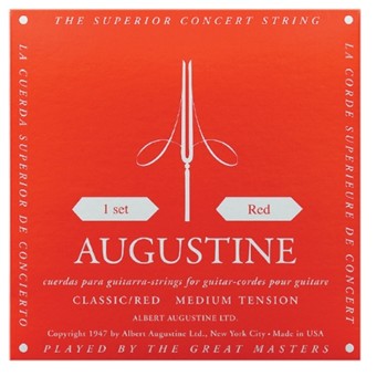 String--guitar Augustine Classic Red - Light/medium - Clear/copper for Guitar Str