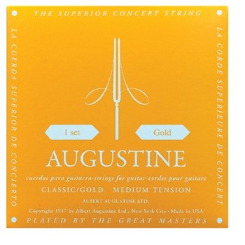 String--guitar Augustine Classic Gold - Light/light - Clear/gold-plated for Guitar Str