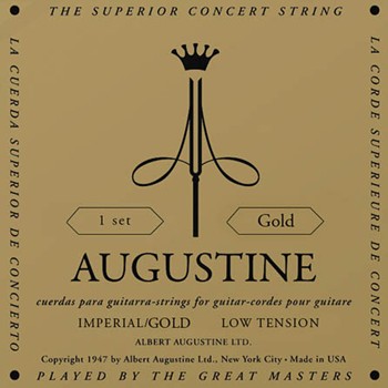 String--guitar Augustine Imperial Gold - Medium/light - Clear/gold for Guitar Str