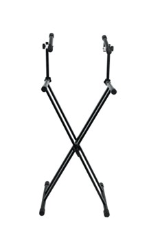 Frameworks Heavy Duty 2 Tier x Style Keyboard Stand With Rubberized Leveling Foot