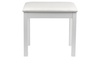 Traditional Wooden Keyboard & Piano Bench In White