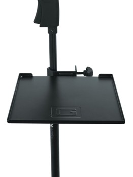 Gator Frameworks Small Microphone Stand Clamp-on Utility Shelf, Capacity Up To 10lbs.