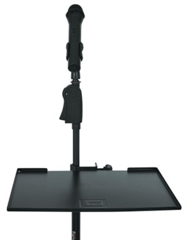 Gator Frameworks Large Microphone Stand Clamp-on Utility Shelf, Capacity Up To 10lbs.
