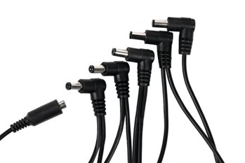 5-output Daisy Chain Power Adapter Cable With Female Input Barrel Plug