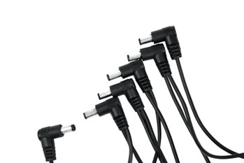 5-output Daisy Chain Power Adapter Cable With Male Input Barrel Plug
