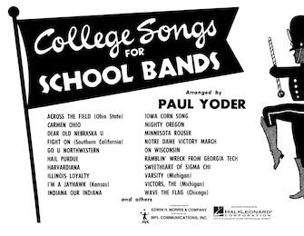 College Songs For School Bands by - Yoder Paul - for Bass Clarinet