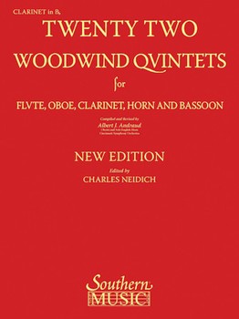 22 Woodwind Quintets by Andraud Albert - Andraud and Neidich - for Clarinet