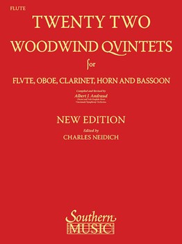 22 Woodwind Quintets by Andraud Albert - Andraud and Neidich - for Flute
