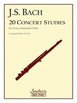 20 Concert Studies by Bach Johann Sebastian - Mols - for Flute Method