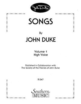 Songs By John Duke Volume 1 by Duke John for High Voice Collection (Vol 1)