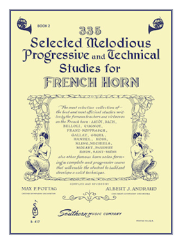 335 Selected Melodious Progressive & Technical Studies - F Horn