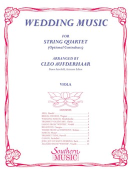 Wedding Music For String Quartet by - Aufderhaar - for Viola