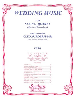 Wedding Music For String Quartet by - Aufderhaar - for Cello