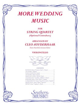 More Wedding Music For String Quartet by - Aufderhaar - for Cello