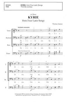 Kyrie From Four Latin Songs by Juneau Thomas for TBB