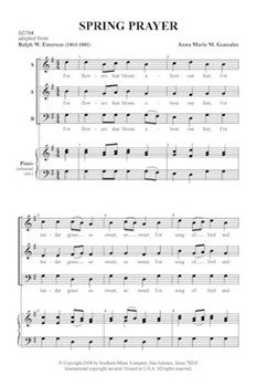 Spring Prayer by Gonzalez Anna Marie for SAB a cappella