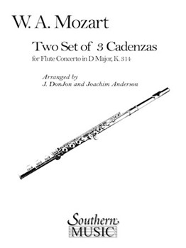 Three Cadenzas in D Major by Mozart Wolfgang Amadeus - Andersen Joachim - for Flute