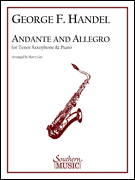 Southern Handel Gee H  Andante and Allegro - Tenor Saxophone