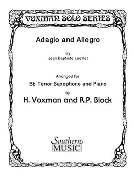 Adagio & Allegro by Loeillet Jean-Baptiste - Voxman and Block - for Tenor Saxophone and Piano