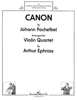 Canon by Pachelbel Johann - Ephross Arthur - for 4 Violins