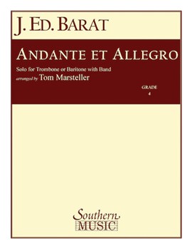 Andante & Allegro by Barat Jacques Edouard - Marsteller Robert L - for Trombone w/ Band