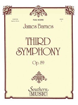 Third Symphony Op. 89 by Barnes James for OS Score