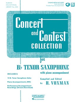Concert and Contest Collection for Bb Tenor Saxophone - Solo Book with Online Media tenor sax