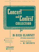 Rubank Various Composers Voxman H  Concert and Contest Collection for Bass Clarinet - Solo Book Only