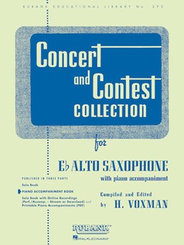Concert and Contest Collection for Eb Alto Saxophone - Piano Accompaniment Alto Sax