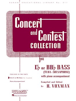 Rubank Various Voxman  Concert and Contest Collection for Bass/Tuba (BC) - Solo Book Only