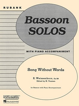 Song Without Words by Weissenborn E - Voxman Himie - for Bassoon and Piano