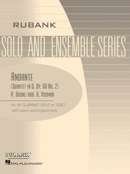 Andante From Quartet In D by Bohne R - Voxman Himie - for Bb Clarinet Quartet