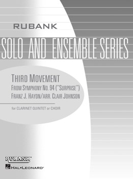 3rd Movement From Symphony #94 by Haydn Joseph - Johnson C - for Clarinet Quintet