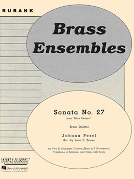 Sonata #27 by Pezel Johann Christoph - Brown - for Brass Quintet
