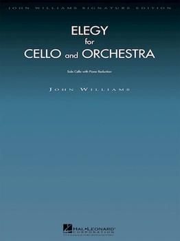Elegy for Cello and Orchestra by Williams John for Cello and Piano