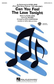 Can You Feel The Love Tonight by John Elton - Christopher Keith - Elton John for SATB