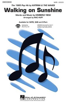 Walking On Sunshine by Rew Kimberly - Huff Mac - Katrina and The Waves for SATB