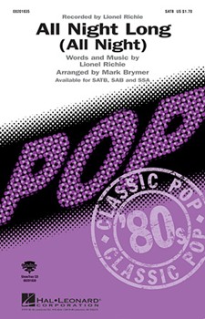 All Night Long (All Night) by Richie Lionel - Brymer Mark - Lionel Richie for SAB and Piano