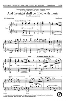 And The Night Shall Be Filled With Music by Boyer Peter for SATB
