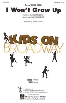 I Won't Grow Up by Charlap Mark - O'Neill Jackie - for 2-Part