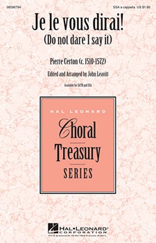 Je Le Vous Dirai by Certon Pierre - Leavitt John - for SSA
