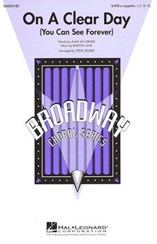 On A Clear Day (You Can See Forever) by Lane Burton - Zegree Steve - for SATB a cappella