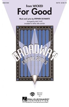 For Good by Schwartz Stephen - Huff Mac - for SAB